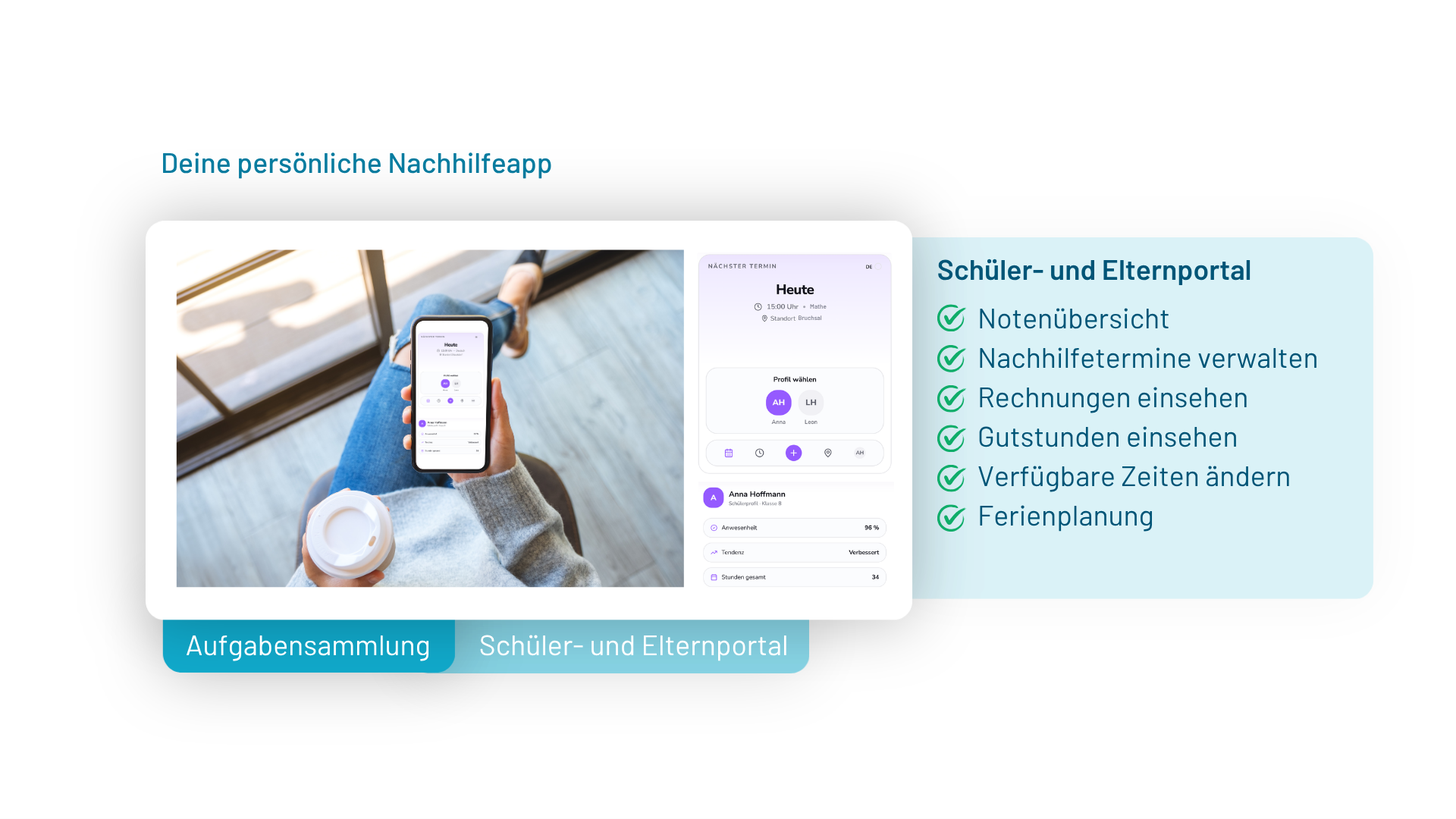 Nachhilfeapp - Schüler- und Elternportal