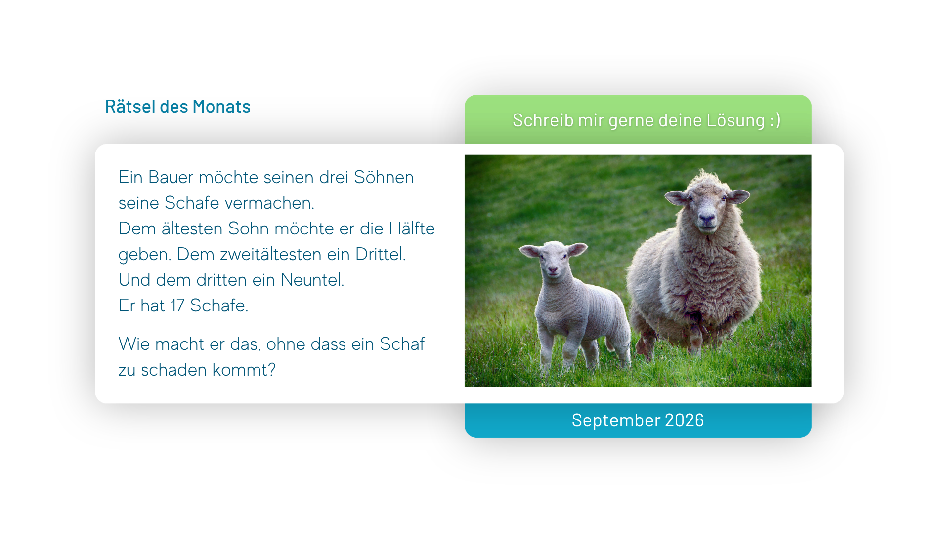 Rätsel des Monats September 2026
